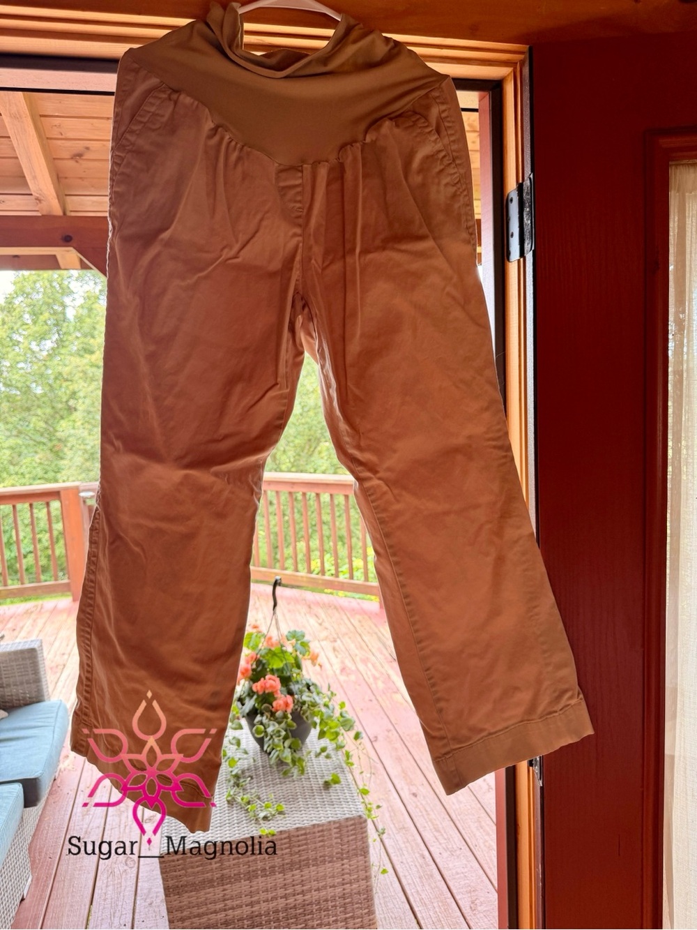Motherhood Brown Maternity Chinos